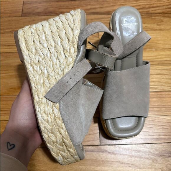 MARC FISHER LTD | Nelly Suede Woven Wedge Sandal - Picture 3 of 6